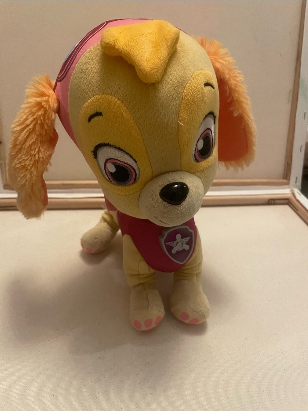 Paw Patrol Skye Plush Dog stuffed animal Pink and Yellow toy makes sound